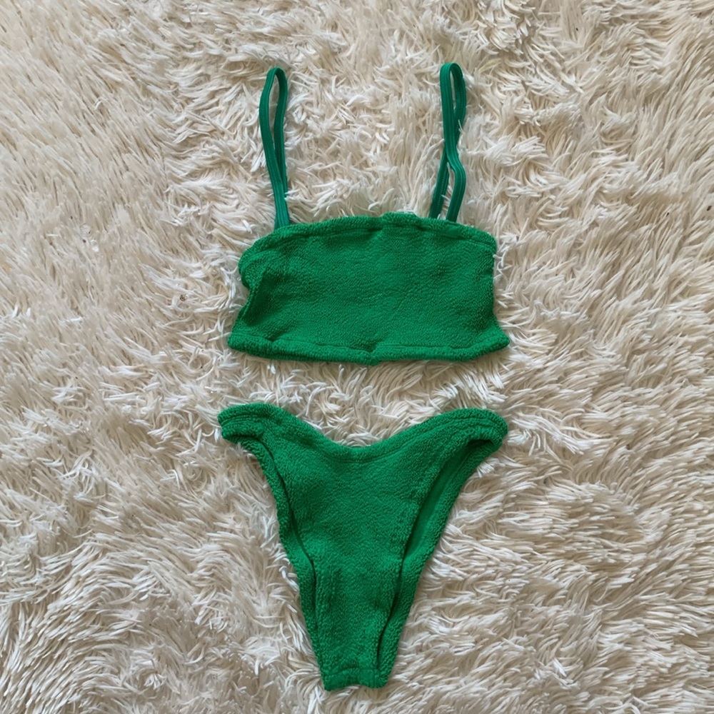 NWT Hunza G Gigi bikini in emerald green - Picture 4 of 8